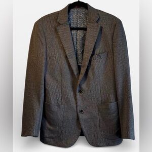 Johnston & Murphy Blazer Men’s 2 Button Suit Jacket Pattered Sport Coat Sz M EUC